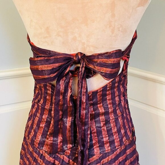 Nicole Miller Collection Vintage 90's Shimmering Strapless Corset Mini Dress 10 - Picture 7 of 10